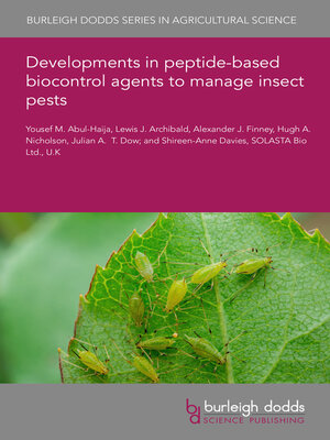 cover image of Developments in peptide-based biocontrol agents to manage insect pests